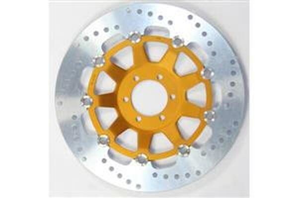 Floating Brake Rotor Gold, Silver, Stainless Steel, 1, nordicamoto.ro