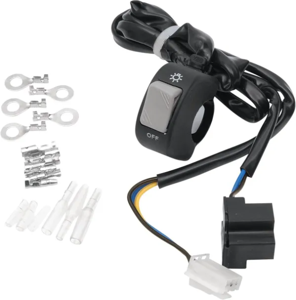 Universal Headlight Switch Black, Gray-0