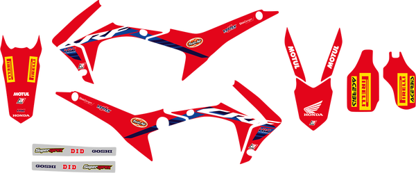 Blackbird Racing Replica Team Honda Hrc 2022 Graphics Kit With Seat Cover Red, 1, nordicamoto.ro