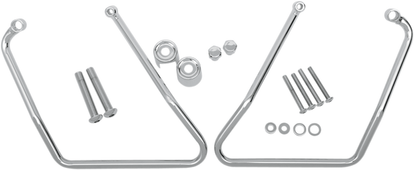 Chrome Saddlebag Support Brackets Silver, 2, nordicamoto.ro