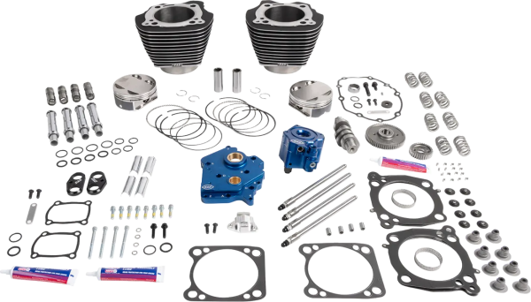 Engine Performance Kit Highlighted Fins-Wrinkle Black, 1, nordicamoto.ro