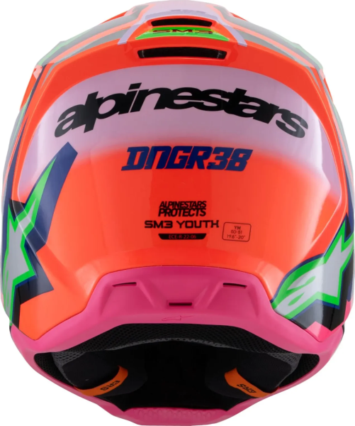 Casca Copii Alpinestars S-M3 Deegan Orange/Pink/Purple-4