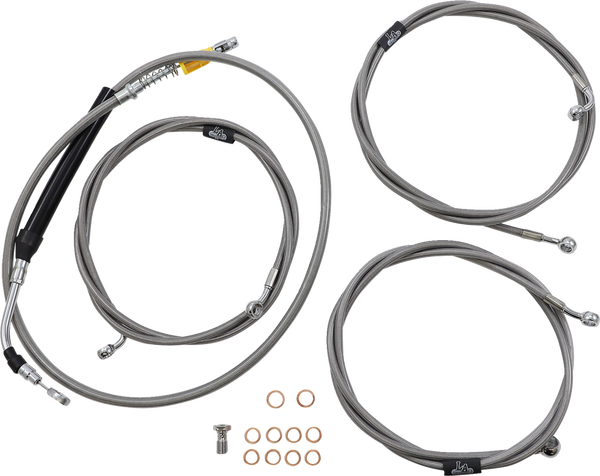 Standard Stainless Braided Handlebar Cable/brake Line Kit Silver, 1, nordicamoto.ro