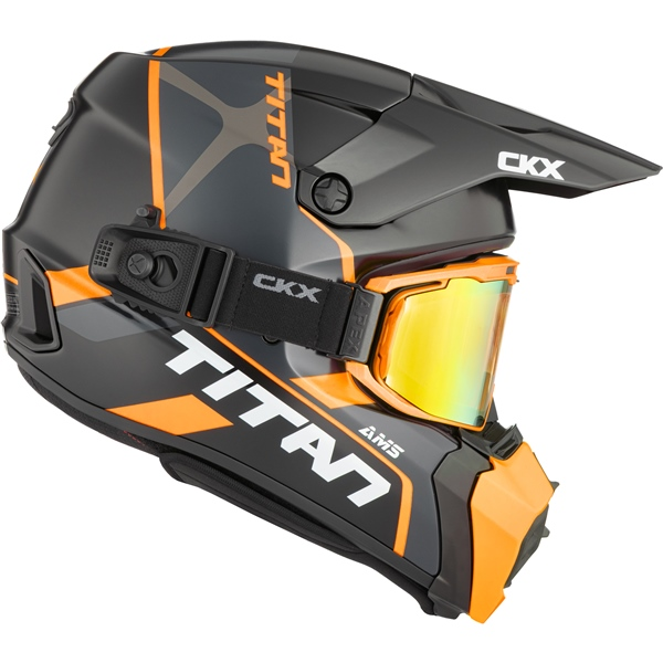 CKX Helmet Titan AMS Conrod Orange Matt + Goggles, M, 3, nordicamoto.ro