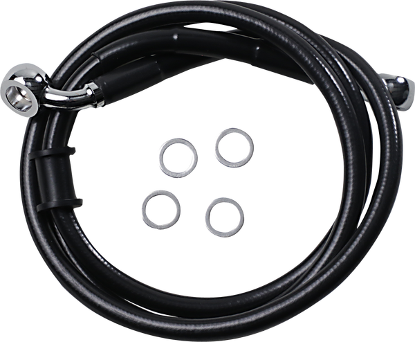 Stainless Steel Brake Line Kit Black, Vinyl Coated, 1, nordicamoto.ro