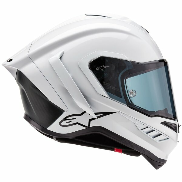 Casca integrala sport ALPINESTARS SUPERTECH R10 CARBON SOLID Alb lucios-5