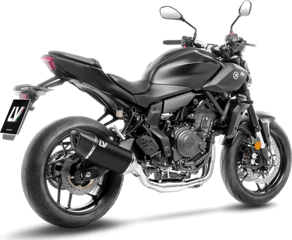 Tobă de eșapament LeoVince LV-14R Black Edition Slip-On pentru Yamaha MT-07, 3, nordicamoto.ro