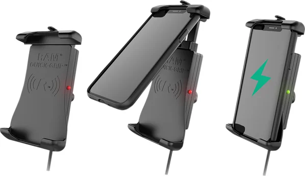 Quick-grip Waterproof Wireless Charging Mount Black -0