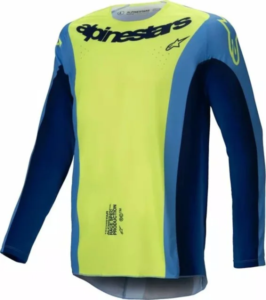 Tricou Alpinestars Techstar Melt Blue/Yellow L, 1, nordicamoto.ro