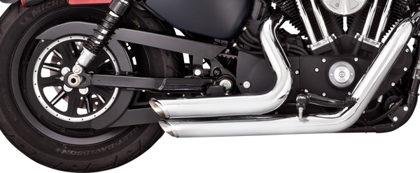 Shortshots Staggered Exhaust System Chrome, 4, nordicamoto.ro