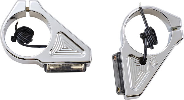 Fork Mount Turn Signals Chrome, 1, nordicamoto.ro