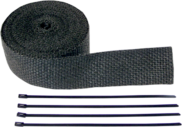 Fiberglass Exhaust Wrap Kit Black, 1, nordicamoto.ro