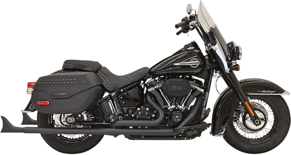 Fishtail True Dual Exhaust System Black, 1, nordicamoto.ro