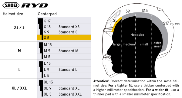 Captuseala casca SHOEI RYD Type-K XL13-0