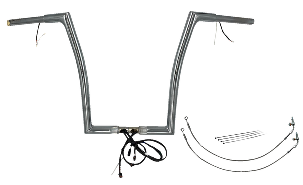 Plug & Play Ez Install 1-1/4(r) Flat Top Handlebar Kit Silver, 1, nordicamoto.ro