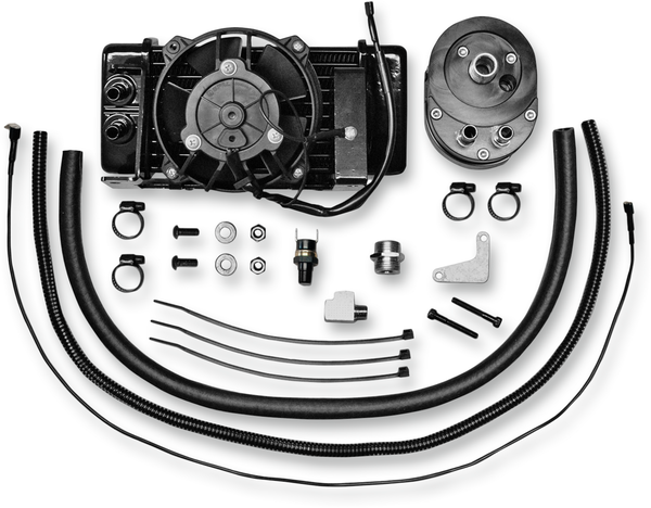 Low-mount Fan-assisted Oil Cooler Kit Black, 3, nordicamoto.ro