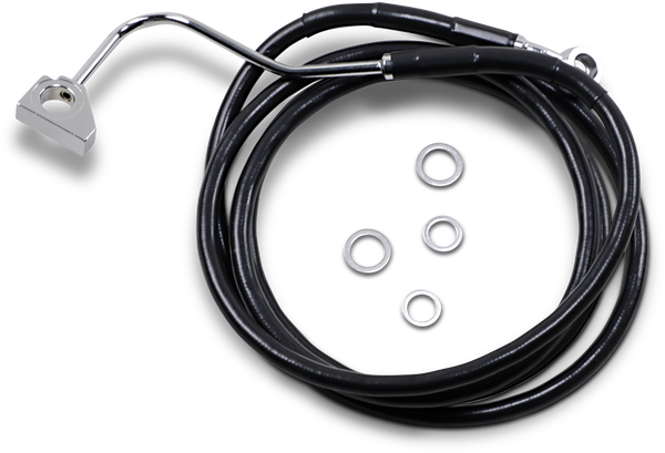 Extended Length Black Vinyl Brake Line Kit Black Oversize [+254 mm (10'')], 1, nordicamoto.ro