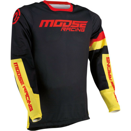 Tricou Moose Racing Sahara Black/Red/Yellow-1