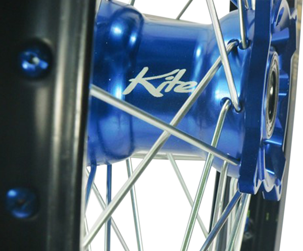 Elite Mx-en Wheel, Silver Spokes Black, Blue-0
