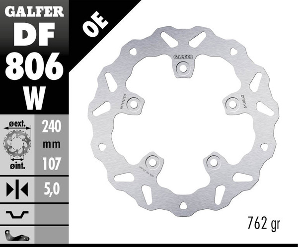 Wave® Brake Rotor Silver, 1, nordicamoto.ro