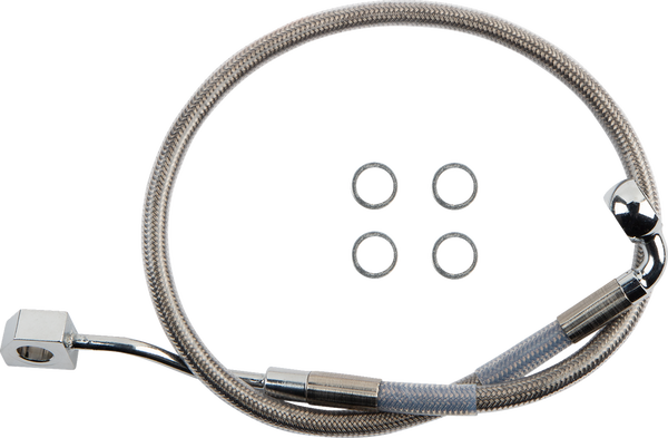 Rear Brake Line Silver, Polished, 1, nordicamoto.ro