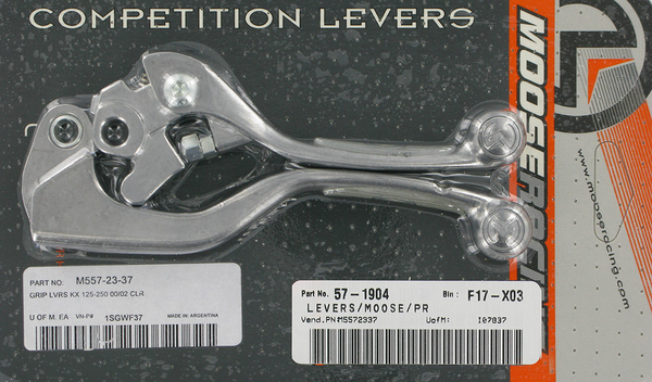 MOOSE RACING Competition Lever Clear, Silver, 2, nordicamoto.ro