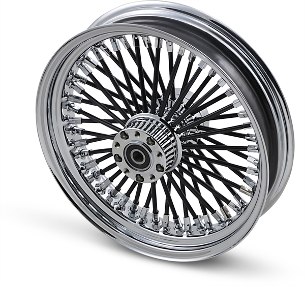 Fat Daddy Black 50-spoke Radial Laced Wheel Black, 1, nordicamoto.ro