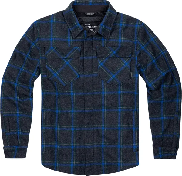 Geaca Textil Icon Upstate™ Riding Flannel Blue M, 1, nordicamoto.ro