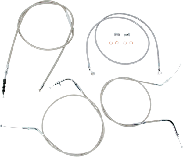 Stainless Handlebar Cable/line Kit Silver, 1, nordicamoto.ro
