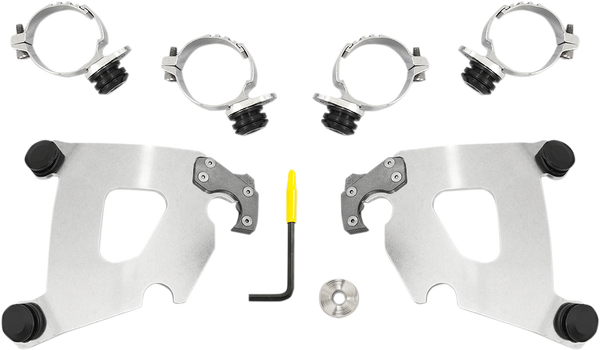 Cafe Fairing Trigger-lock Hardware Kit Polished, 1, nordicamoto.ro