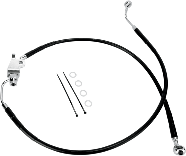Stainless Steel Brake Line Kit Black, 1, nordicamoto.ro