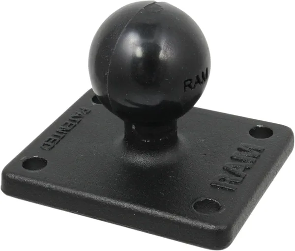 Ball Adapter With Amps Plate Black 
