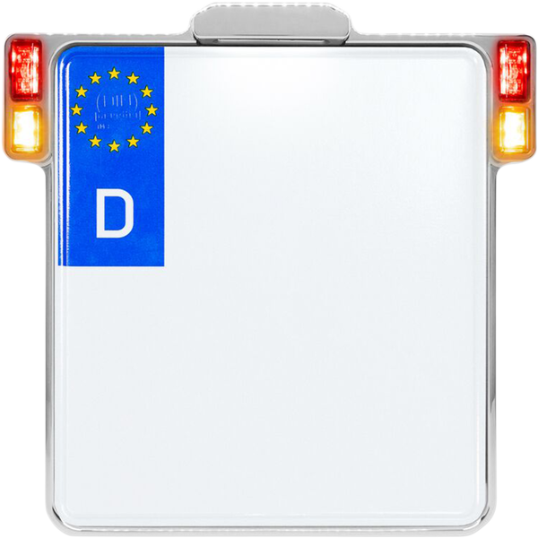 All-in-one 2.0 License Plate Holder W/ Led Plate Lights, Brake And Rear Lights Chrome, 1, nordicamoto.ro