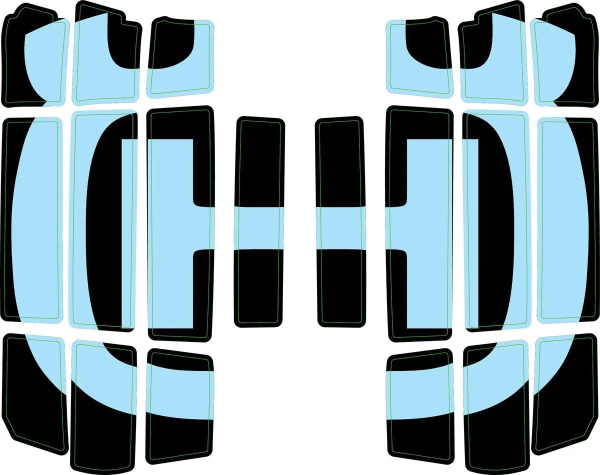 Radiator protection grille sticker kit