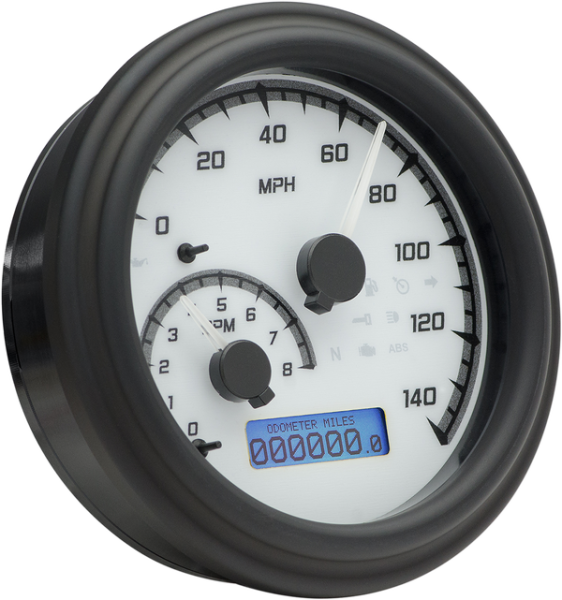 Mvx Series Fatbob Analog/digital Gauge System Gray, White, 1, nordicamoto.ro