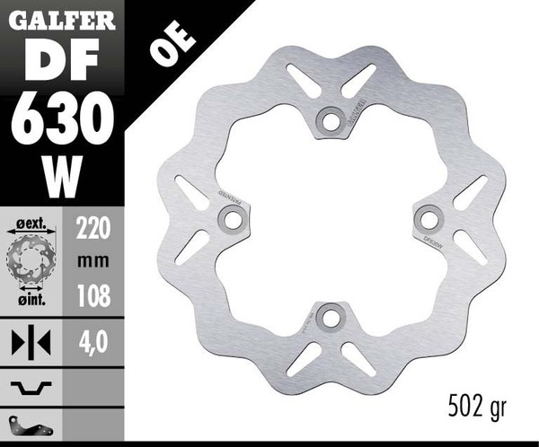 Wave® Brake Rotor Silver, 1, nordicamoto.ro