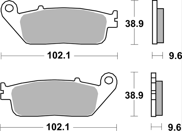 Hf Street Ceramic Organic Brake Pads, 1, nordicamoto.ro