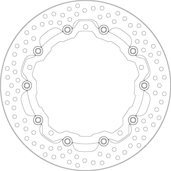 Halo Series Floating Rotor Black, Silver -1