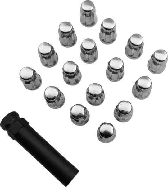 Splined Lug Nut Silver, 1, nordicamoto.ro