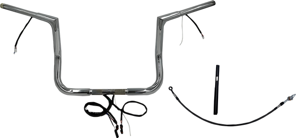 Plug & Play Ez Install 1-1/4(r) Flat Top Handlebar Kit Silver, 3, nordicamoto.ro