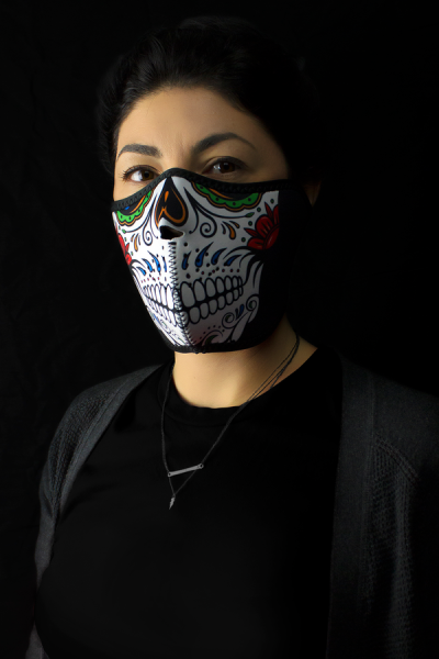 Half Mask Muerte Skull Black, 2, nordicamoto.ro