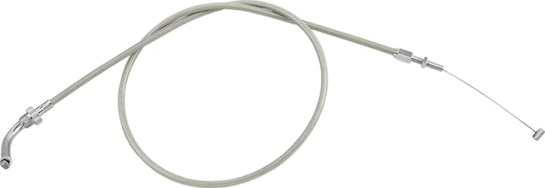 Cablu de accelerație/ralanti din oțel inoxidabil Armor Coat pentru motociclete cruiser, model Silver Standard, 1, nordicamoto.ro