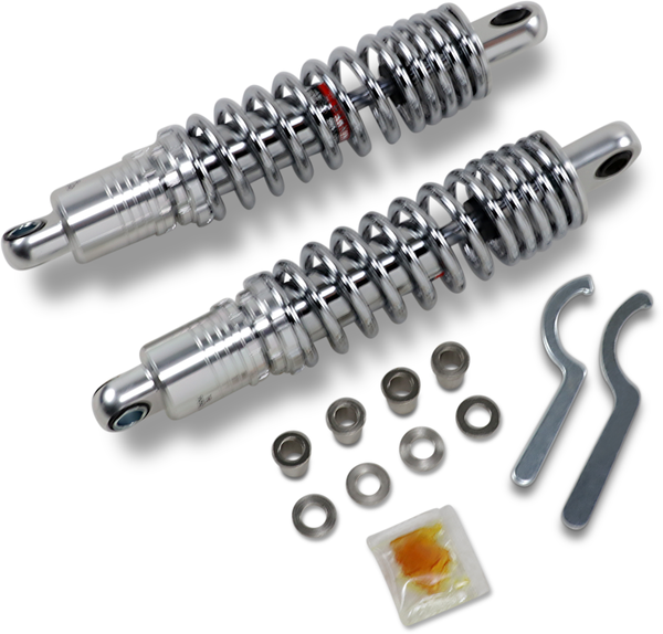 Premium Ride-height Adjustable Shocks Black, Chrome, 1, nordicamoto.ro