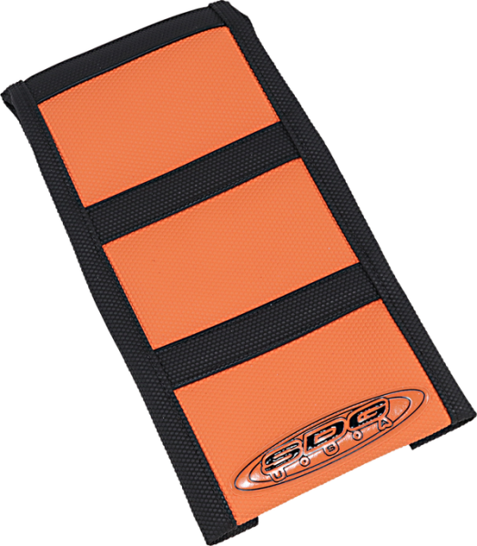 6-rib Gripper Seat Cover Black, Orange, 1, nordicamoto.ro