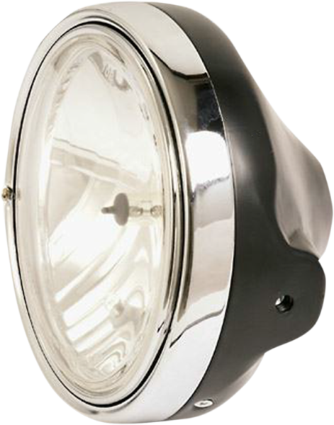 18 Cm (7(r)) Kawasaki-style Headlight Black, Chrome, 1, nordicamoto.ro