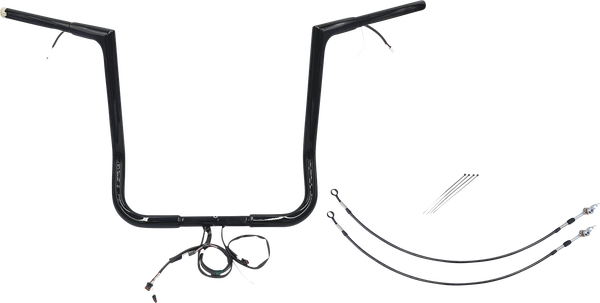 Plug & Play Ez Install 1-1/4(r) Flat Top Handlebar Kit Black, 1, nordicamoto.ro