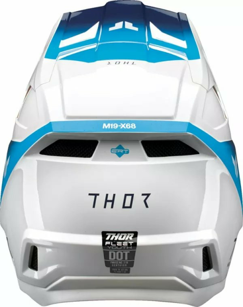 THOR Youth Fleet Storm Helmet White, Blue -4