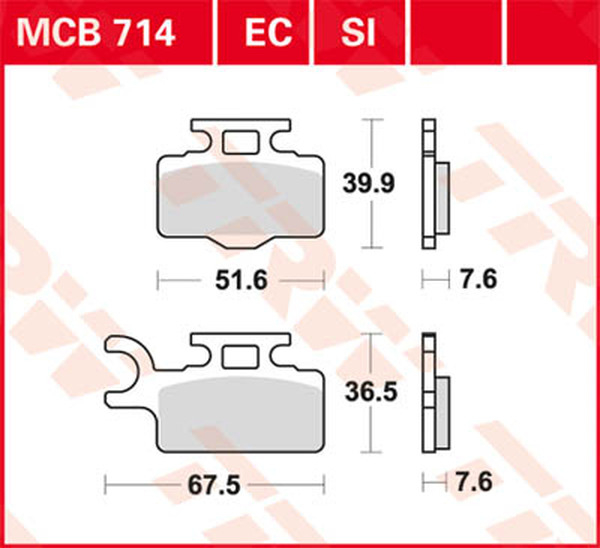 Plăcuțe de frână ceramice din seria Ec, 1, nordicamoto.ro