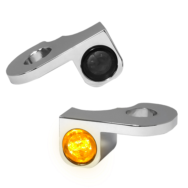 Nano Series Handlebar Turn Signals Chrome, 2, nordicamoto.ro