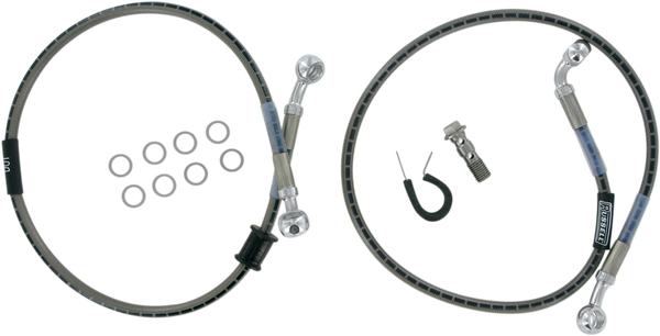 Cycleflex Two-line Racer Brake Line Kit Silver, 1, nordicamoto.ro
